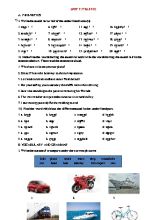 Bài tập ôn tập chương trình Tiếng Anh Lớp 7